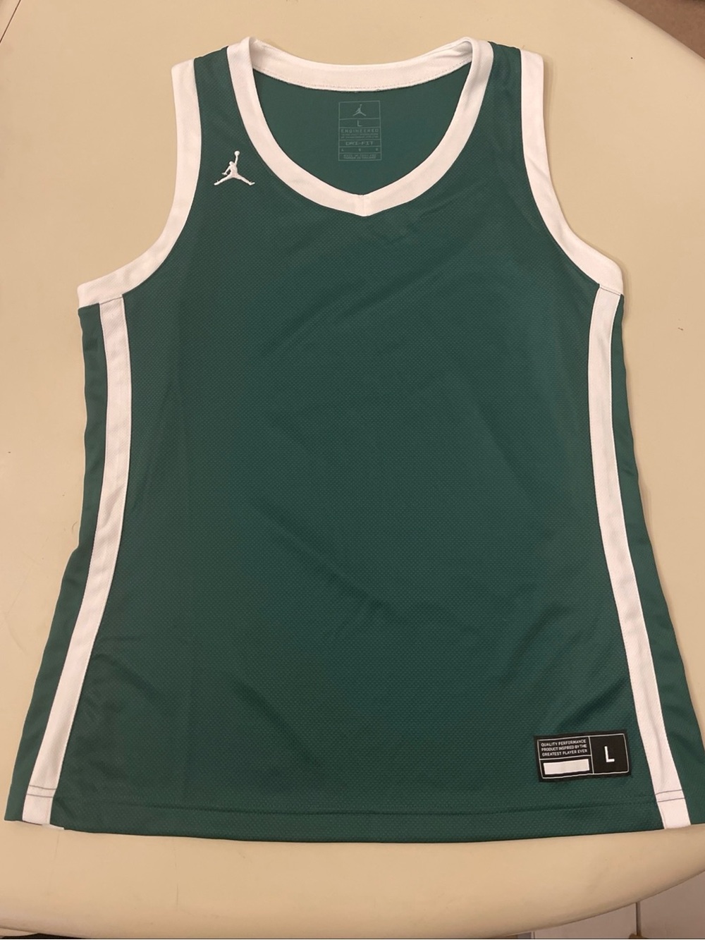 Nike Women Jordan Jumpman Dri-FIT Green Basketball Jersey  Size Large